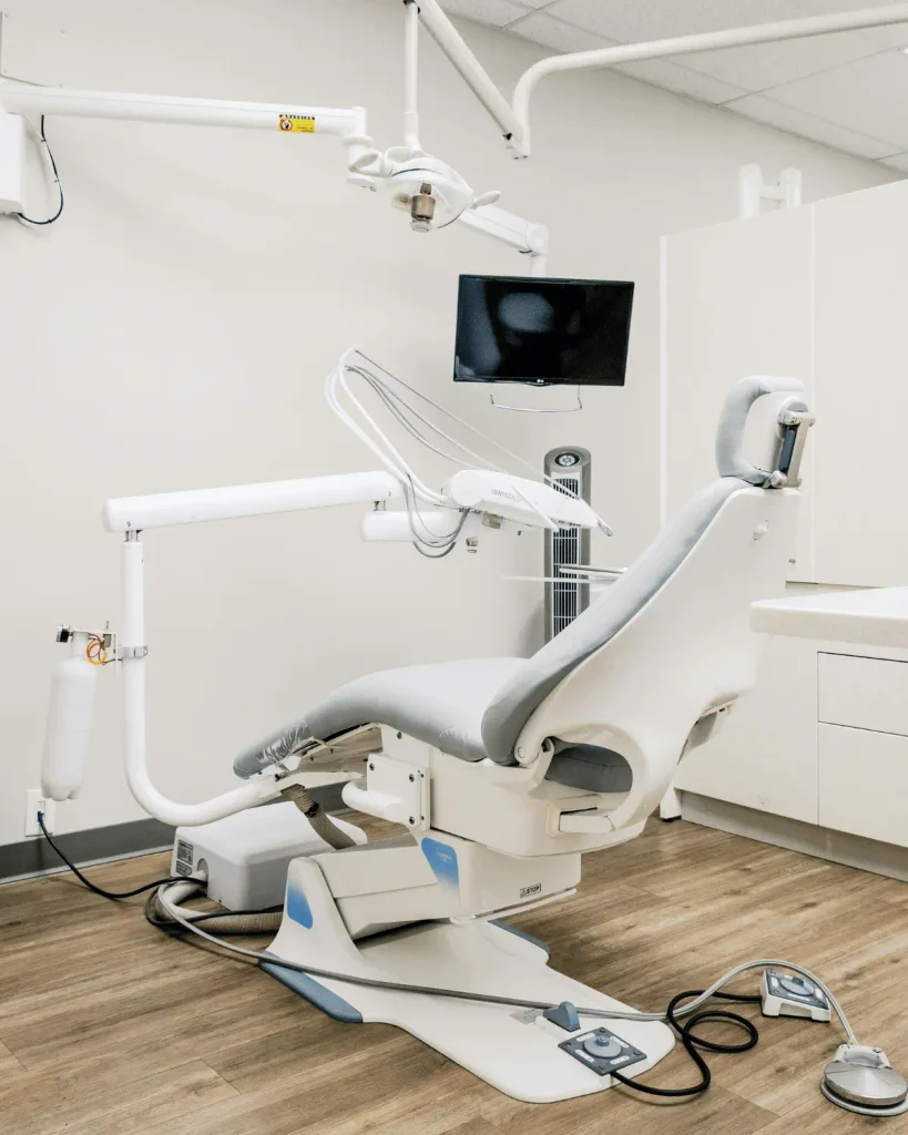 Dentist providing care in a modern dental and healthcare clinic