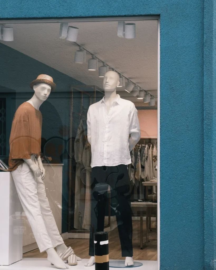 Local retail store with customers shopping inside
